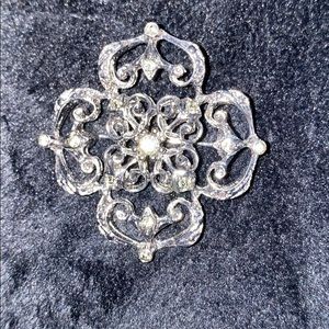 Silver Celtic cross brooch